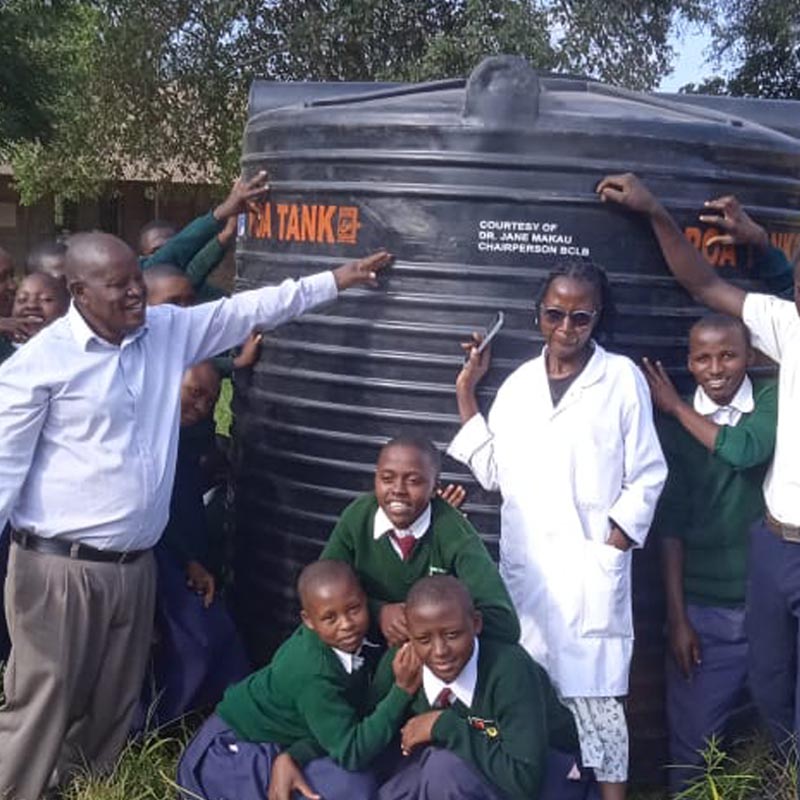 Water Tank Donation in Makueni Courtesy of Dr. Jane.